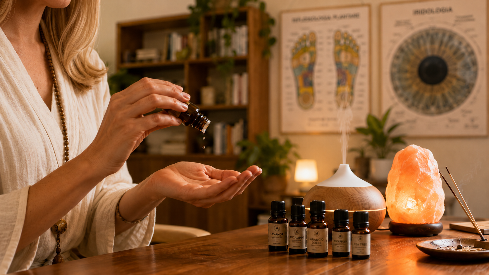 Naturopata a Milano con oli essenziali in studio olistico